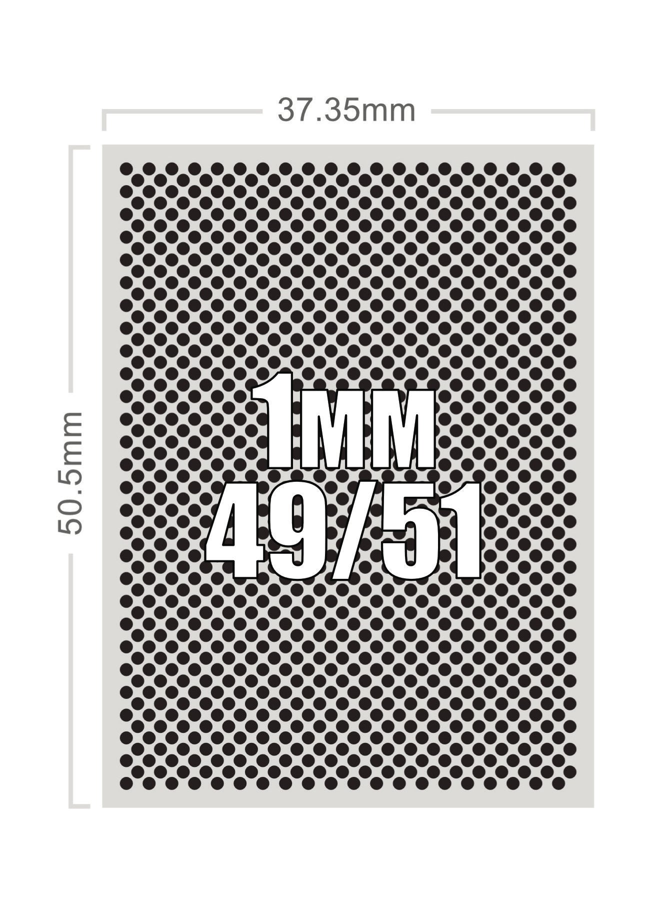 1mm Dot : 49% / 51%