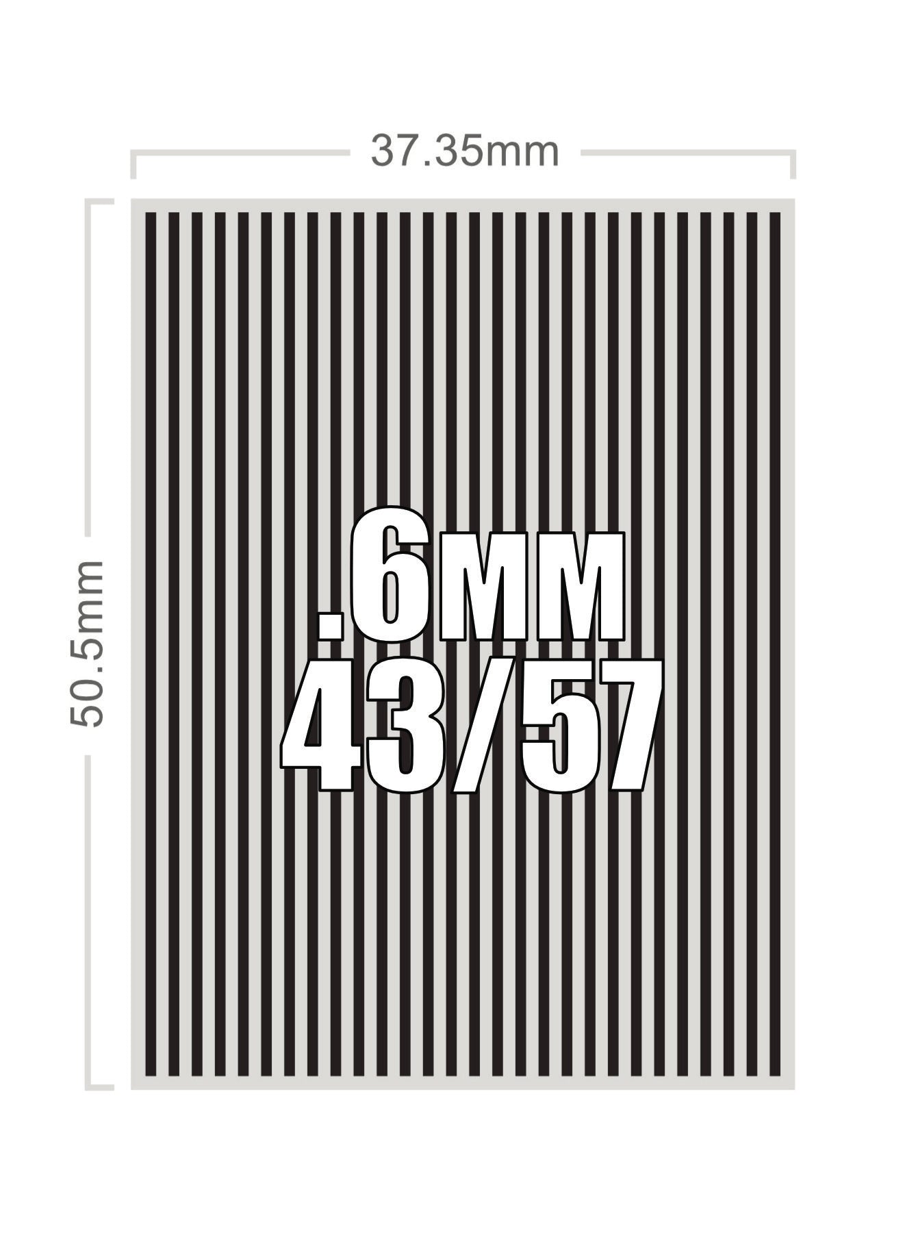 .6mm Line : 43% / 57%